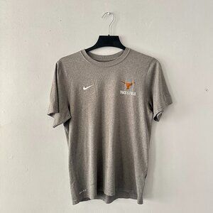 Nike Texas Longhorns Track & Field T-Shirt Grey Mens S Dri-Fit NCAA